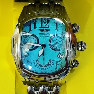 Invicta NWT Lupah Dragon Swiss Movement Turquoise Dial Polished Band